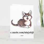 シャムロック子猫 カード (裏面)