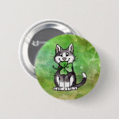 シャムロック子猫 缶バッジ (正面&裏面)