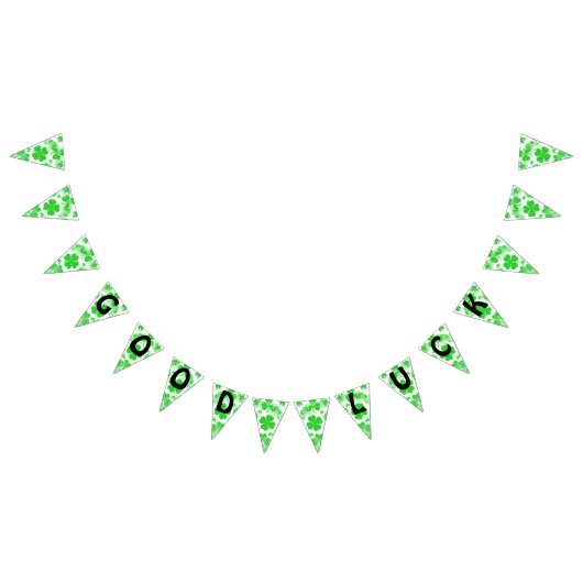 シャムロック幸運 – シームレスパターン2 バンティングフラッグ (全)