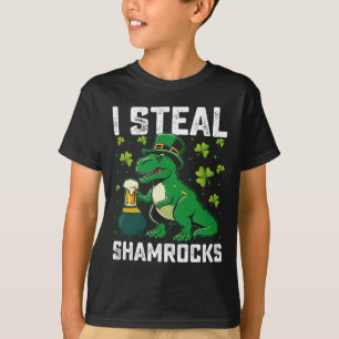 シャムロック強盗 ティラノサウルス ステパトリックの日 Tシャツ