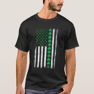 シャムロック愛国的アメリカ国旗アイルランドSt patricks Tシャツ