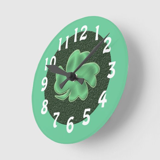 シャムロック時計 ラウンド壁時計 (傾斜)