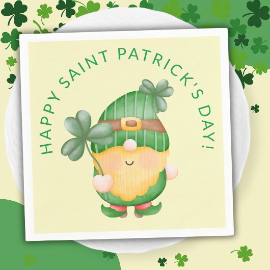 シャムロック格言ハッピーSaint patricks day スタンダードカクテルナプキン