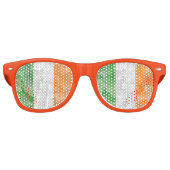 シャムロック模様のアイルランド国旗レトロサンgl レトロサングラス (正面)