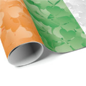 シャムロック模様のアイルランド国旗 ラッピングペーパー (ロールコーナー)