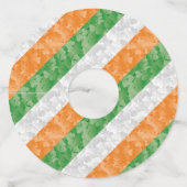 シャムロック模様のアイルランド国旗 ワイングラスタグ (正面)