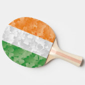 シャムロック模様のアイルランド国旗 卓球ラケット (横)