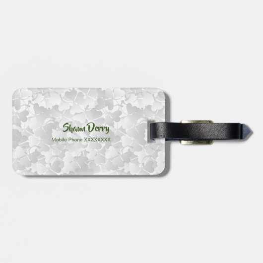 シャムロック模様のアイルランド国旗Ta ラゲッジタグ (裏面横)