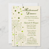 シャムロック水玉模様結婚ズのリハーサルディナー 招待状 (正面)