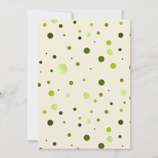 シャムロック水玉模様結婚ズのリハーサルディナー 招待状 (裏面)