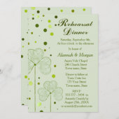 シャムロック水玉模様結婚ズリハーサルディナー2 招待状 (正面/裏面)