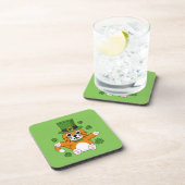 シャムロック漫画のかわいいセントパトリックのデイキャット コースター (右側)