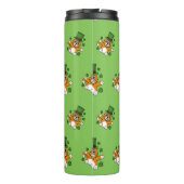 シャムロック漫画のかわいいセントパトリックのデイキャット タンブラー (裏面)