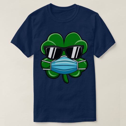 シャムロック着用顔マスクSt patricks dayギフト Tシャツ (デザイン正面)