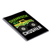 シャムロック破砕機モンスタートラックセントパトリックの日 ノートブック (右側)