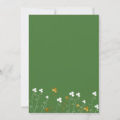 シャムロック結婚ワイルドフラワーのリハーサル 招待状 (裏面)