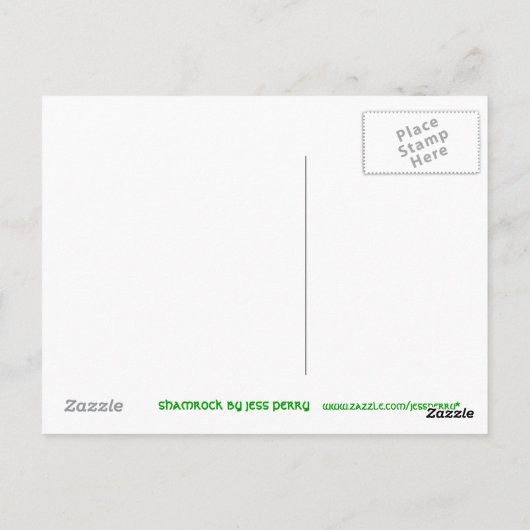 シャムロック葉書の白 ポストカード (裏面)