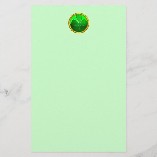 シャムロック詳細from SAINT PATRICK'S CELTICハート 便箋 (裏面)