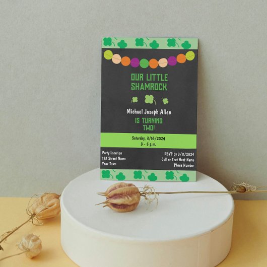 シャムロック誕生日招待状 招待状