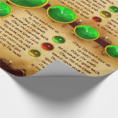 シャムロック賛美の古いアイルランド人の羊飼い ラッピングペーパー (角)