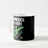 シャムロック転がNギターSt patricks dayギタリストM コーヒーマグカップ (正面左)