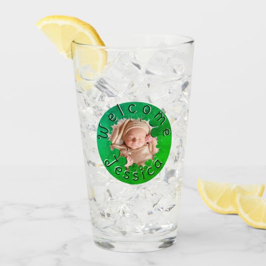 シャムロック額縁フォトグラスカップ タンブラーグラス (アイス正面)