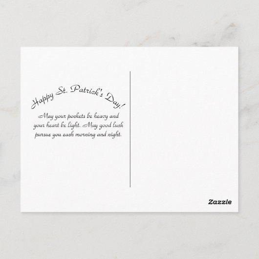 シャムロック2聖パトリックの日のはがき ポストカード (裏面)