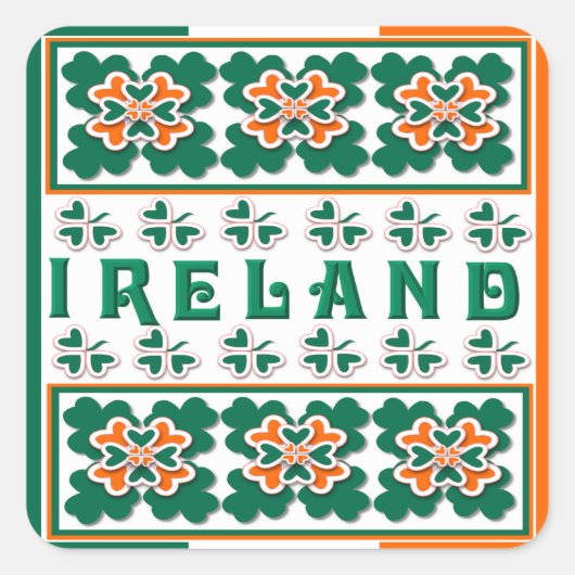 シャムロック&その他 スクエアシール (正面)