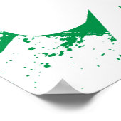 シャムロック（ばちゃばちゃ）跳ねる ポスター (角)