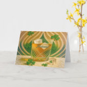 シャムロック アイリッシュ ウイスキー タンブラー "乾杯!" カード (黄色い花)