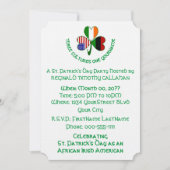 シャムロック アフリカ アイルランド アメリカ 国旗 招待状 (正面)
