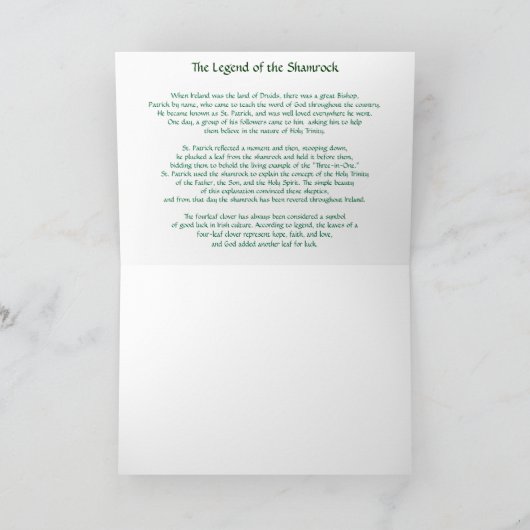 シャムロック カード (内部)