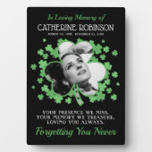 シャムロック クローバー 写真 追悼 フォトプラーク (正面)