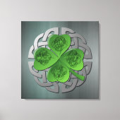 シャムロック – ケルト結び目模様- 4エバンジェリスト キャンバスプリント (正面)