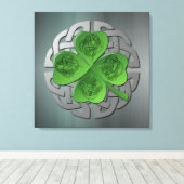 シャムロック – ケルト結び目模様- 4エバンジェリスト キャンバスプリント (インサイチュ (ウッドフロア))