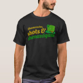 シャムロック、ショット、シェナニガン Tシャツ (正面)