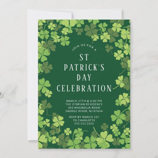 シャムロック セレブレーション セントパトリックデー 招待状 (正面)