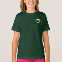 シャムロック・セント・パトリックとのアイルランドハート国旗