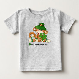 シャムロック・セント・パトリックの日とソックモンキー ベビーTシャツ