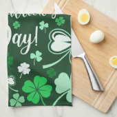 シャムロック・セント・パトリックの日 キッチンタオル (四つ折り)