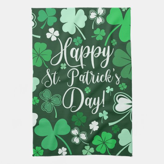 シャムロック・セント・パトリックの日 キッチンタオル (縦)