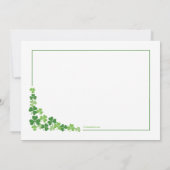 シャムロック フレーム ご招待状 招待状 (裏面)