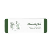 シャムロック ホースシュー ブライダルシャワー 返信住所 ラベル (正面)