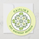 シャムロック マンダラ 21歳の誕生日パーティー 招待状 (正面)