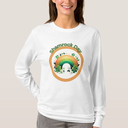 シャムロック ラッキー レインボー Tシャツ (正面)