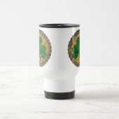 シャムロック、ラティス、ケルト結び目模様オン金ゴールドマググ トラベルマグ (中央)