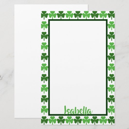 シャムロック 便箋 (正面/裏面)