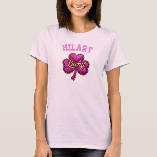 シャムロック 名前入り フロント&バック St Patrick's Day ☘ Tシャツ (正面)