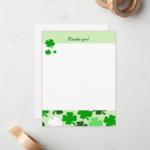 シャムロック 感謝のメッセージカード 4x5 フラット アイリッシュカフェスタイル ノートカード (正面/裏面インサイチュ)