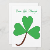 シャムロック 招待状 (正面/裏面)